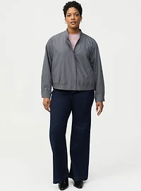 Pinstripe Bomber Jacket