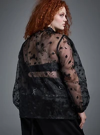 Nightfall Embroidered Organza Top