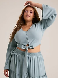 Festi Tie-Front Maxi Skirt Set