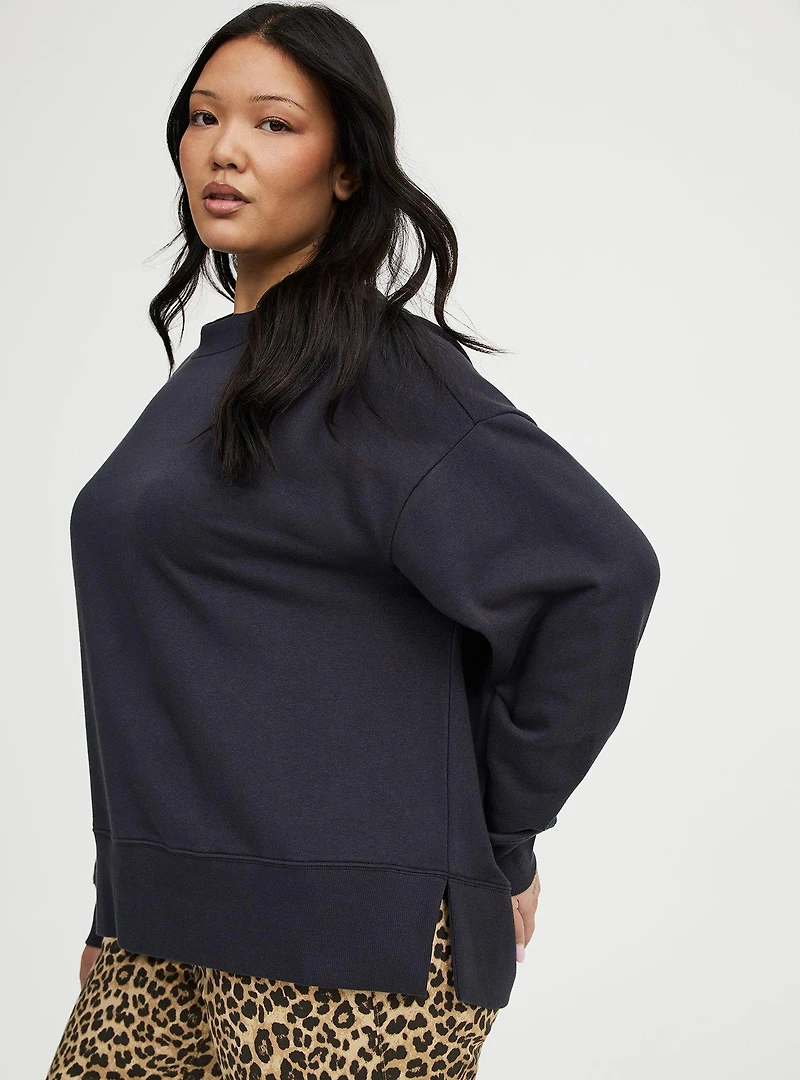 French Terry Drop Shoulder Sweatshirt