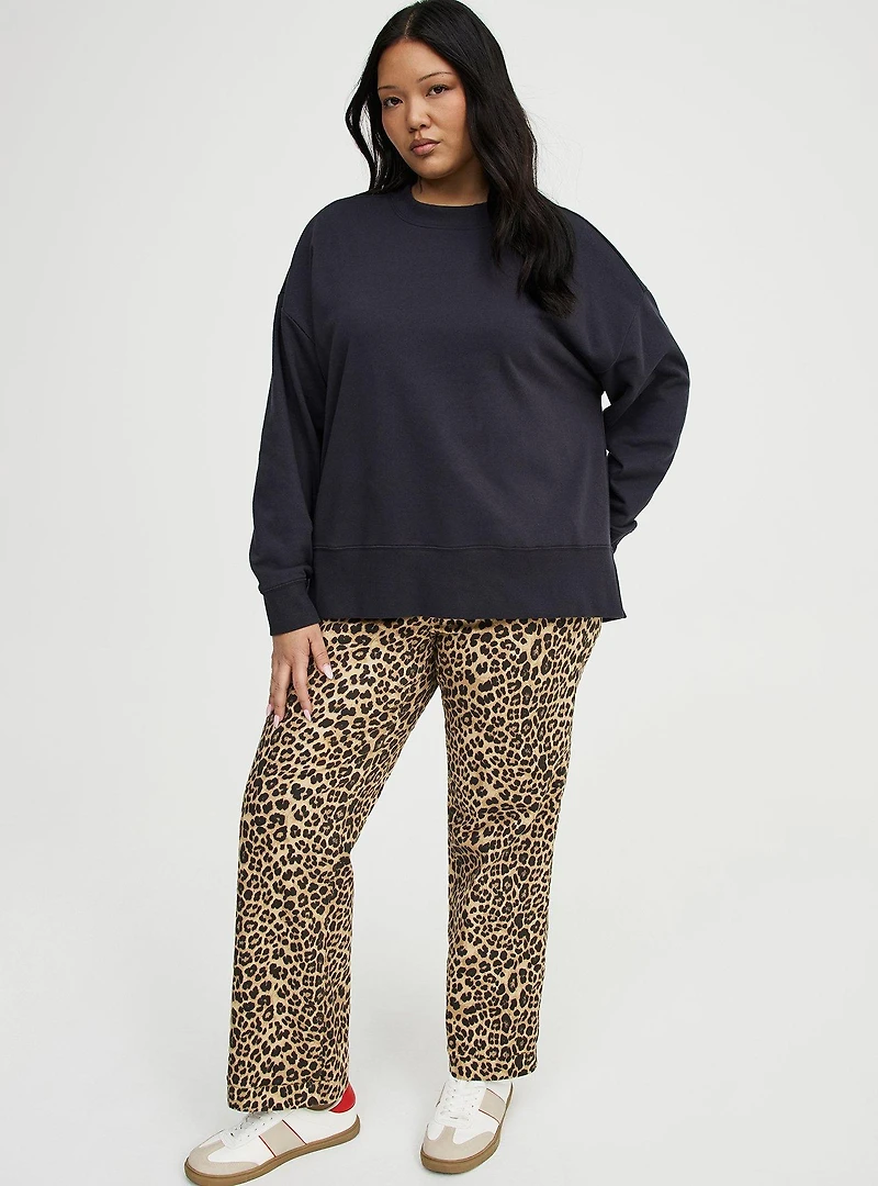 French Terry Drop Shoulder Sweatshirt