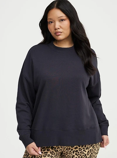 French Terry Drop Shoulder Sweatshirt