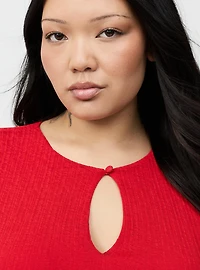 Tiered Keyhole Mini Dress