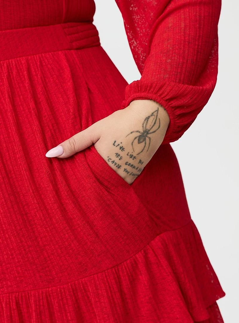 Tiered Keyhole Mini Dress