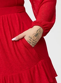 Tiered Keyhole Mini Dress