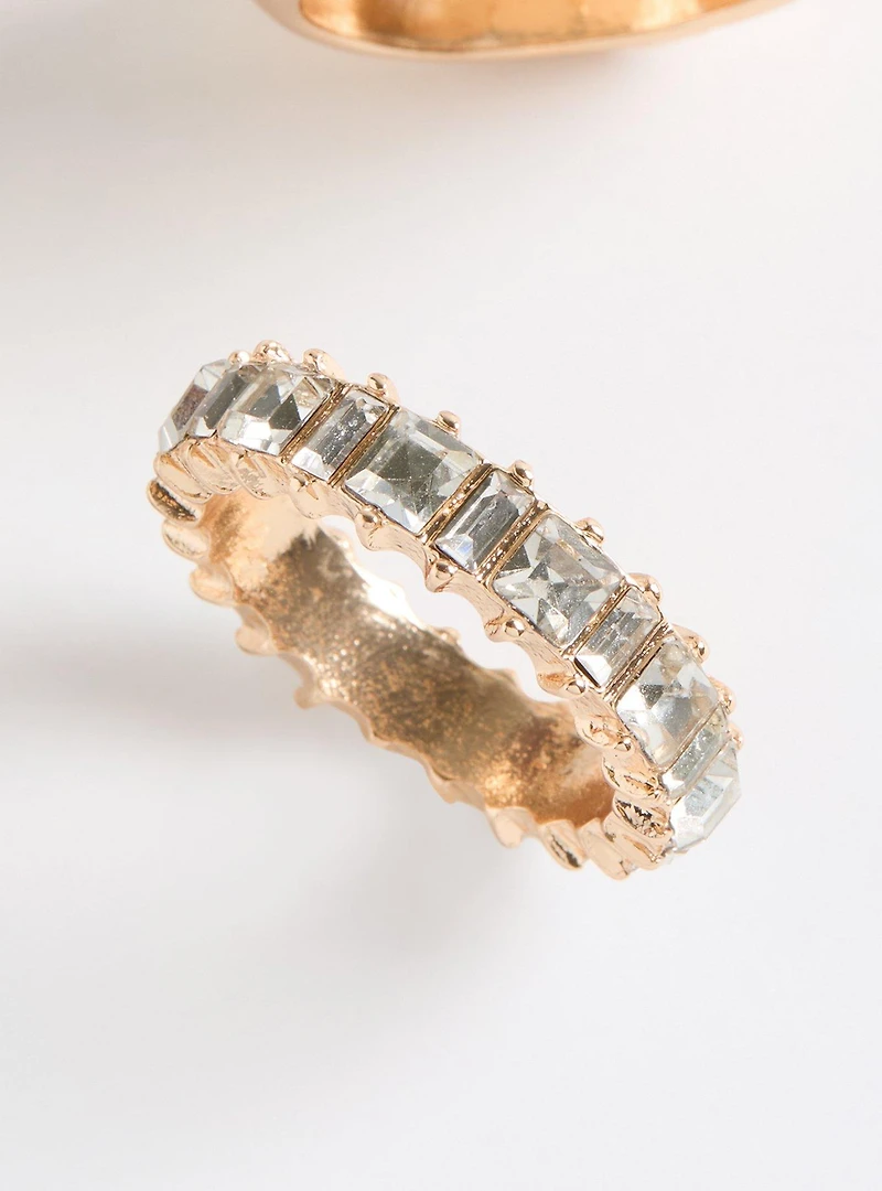 Rhinestone Stackable Ring Set