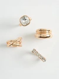 Rhinestone Stackable Ring Set