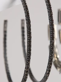 Pave Hoop Earring Set