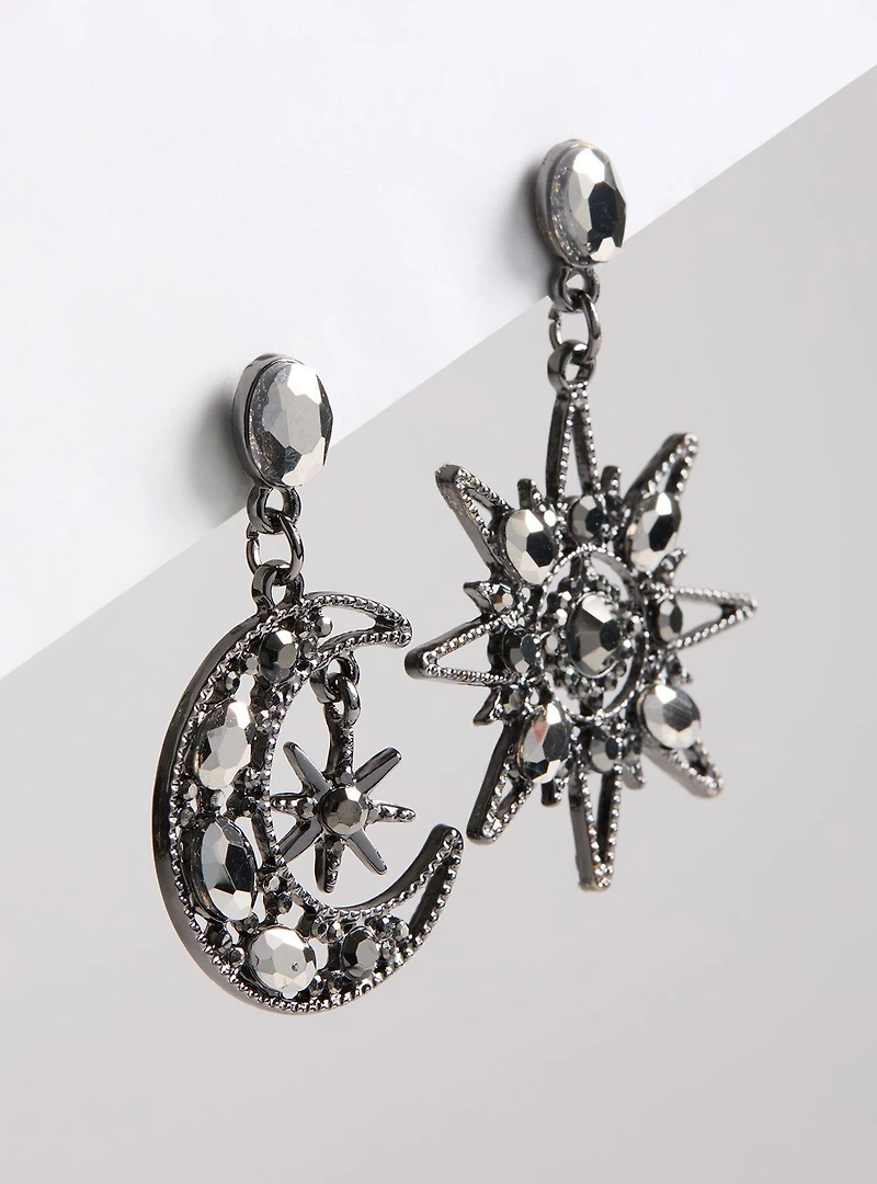 Celestial Rhinestone Drop Earrings