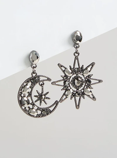 Celestial Rhinestone Drop Earrings