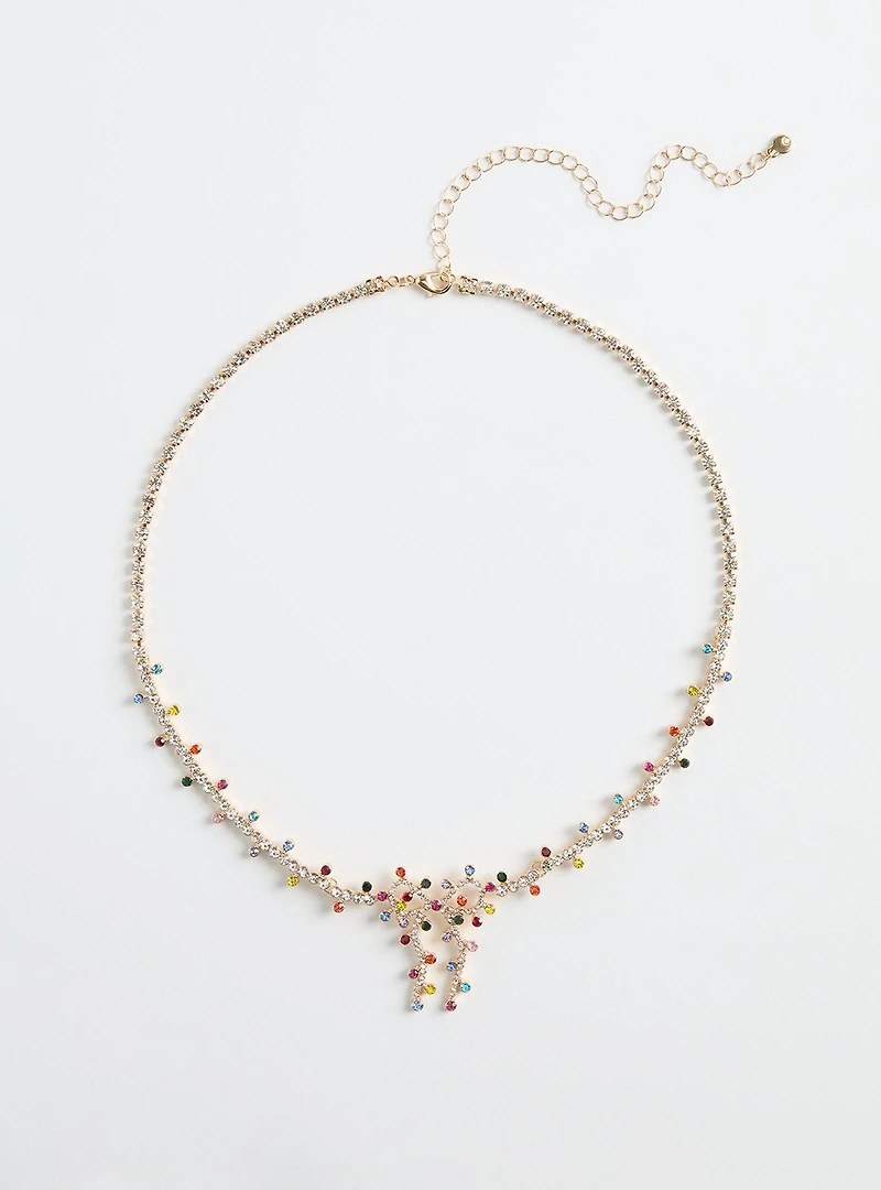 Holiday Lights Bow Necklace