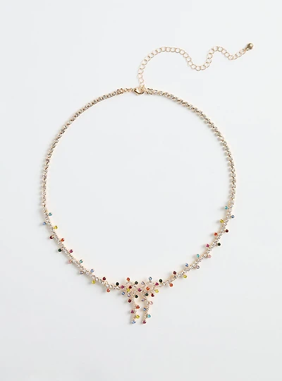 Holiday Lights Bow Necklace