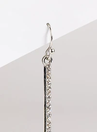 Pave Linear Drop Earrings