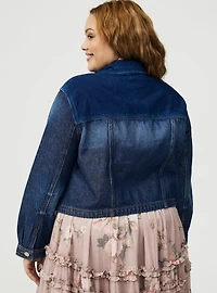 Festi Corduroy Trim Denim Jacket