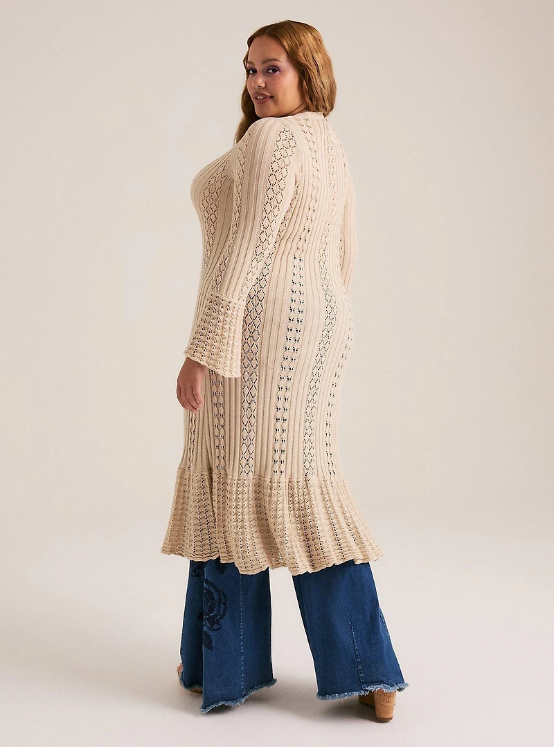 Festi Ruffle Duster Cardigan