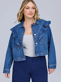 Belle Isle Ruffle Denim Jacket