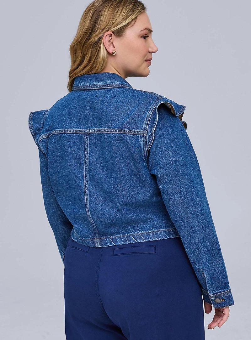 Belle Isle Ruffle Denim Jacket