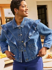 Belle Isle Ruffle Denim Jacket