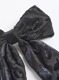 Burnout Velvet Bow Barrette