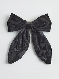 Burnout Velvet Bow Barrette