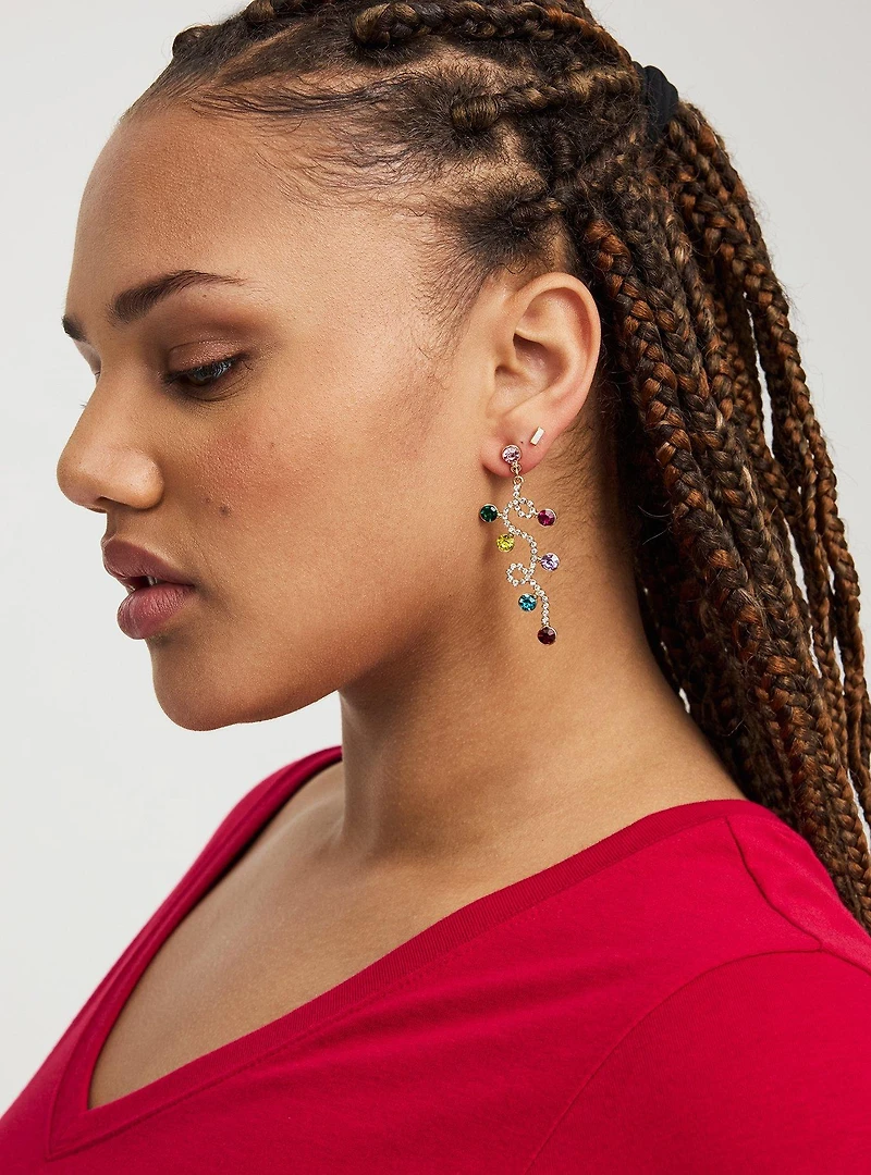 Holiday Lights Hoop Earrings