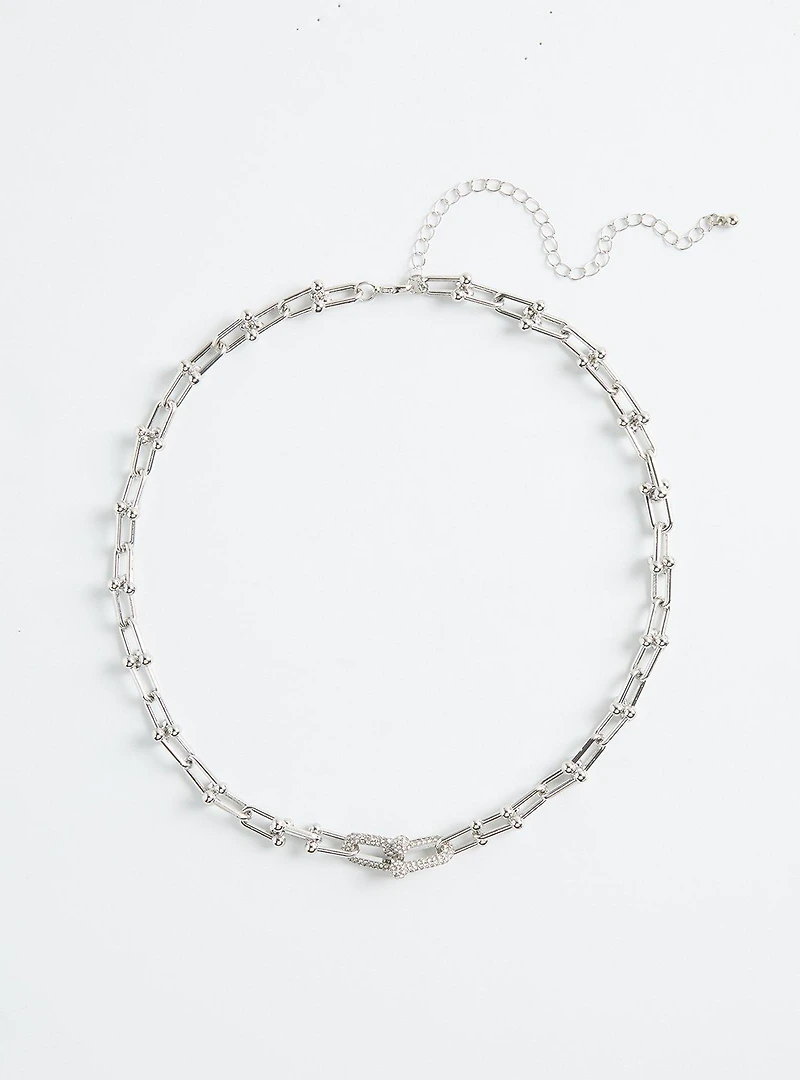 Link Pave Necklace