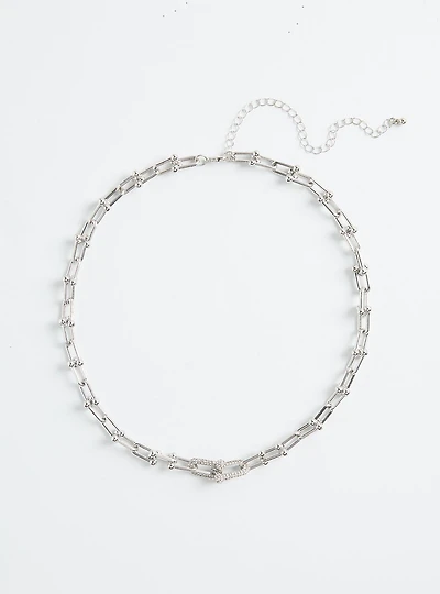 Link Pave Necklace
