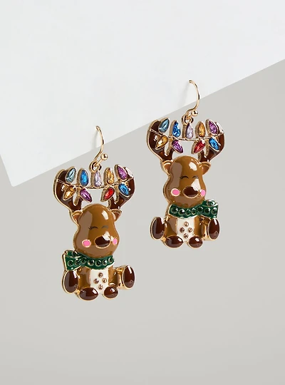 Reindeer Lights Earrings