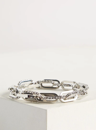 Pave Link Stretch Bracelet