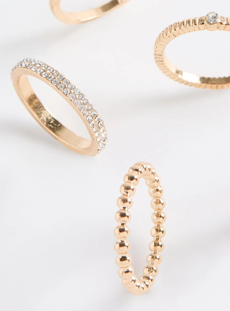 Stackable Stone Ring Set