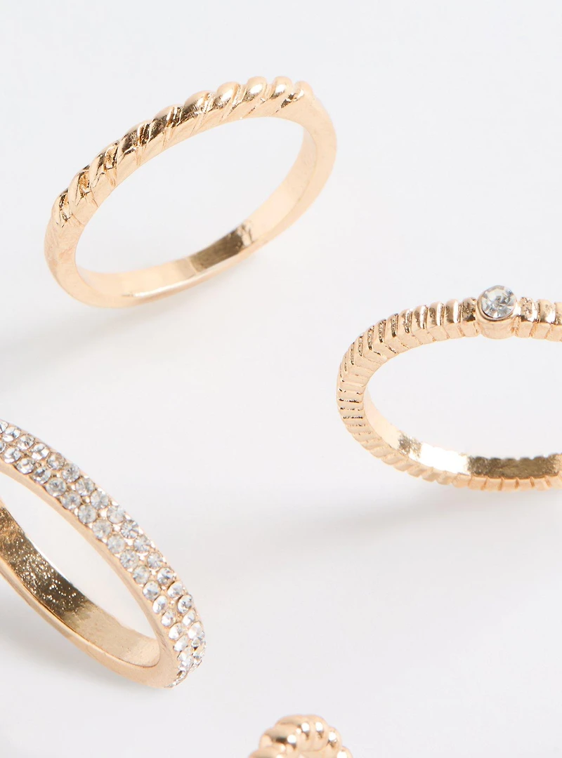 Stackable Stone Ring Set