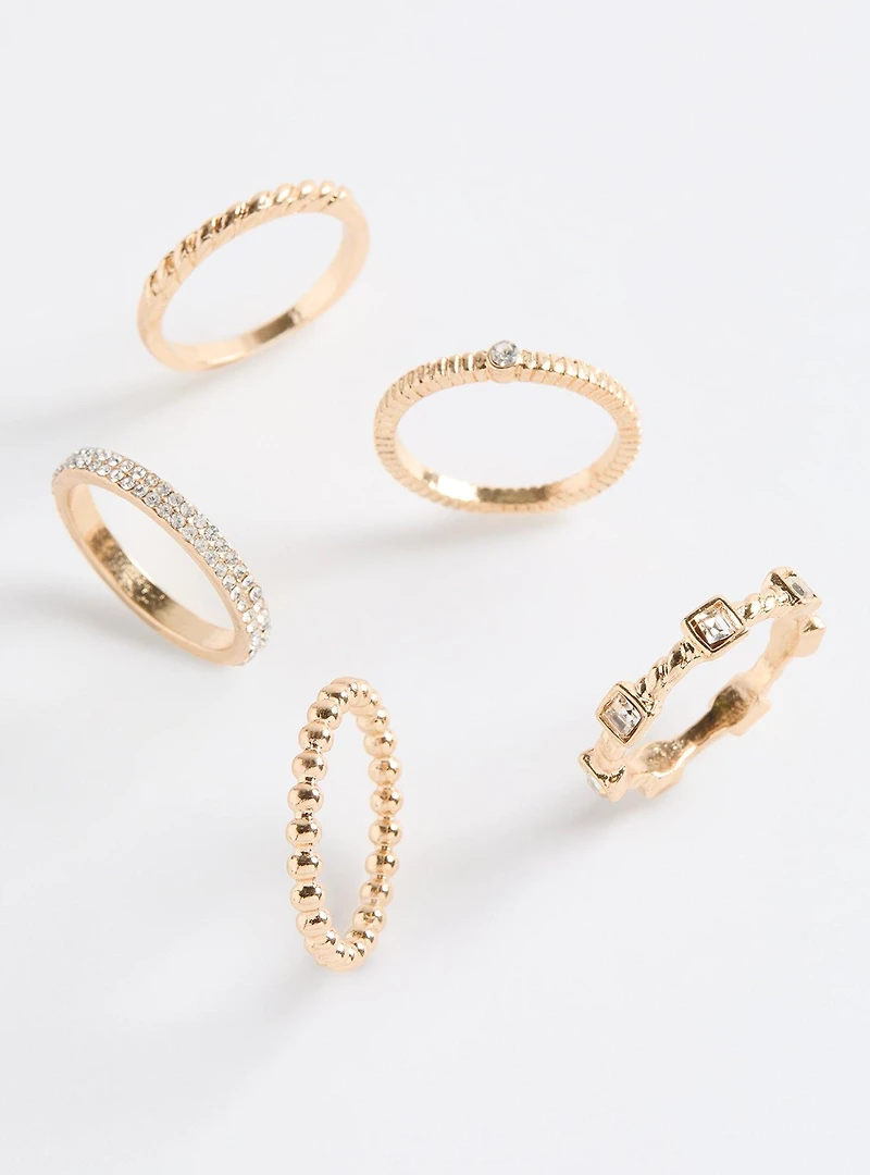 Stackable Stone Ring Set