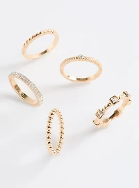 Stackable Stone Ring Set