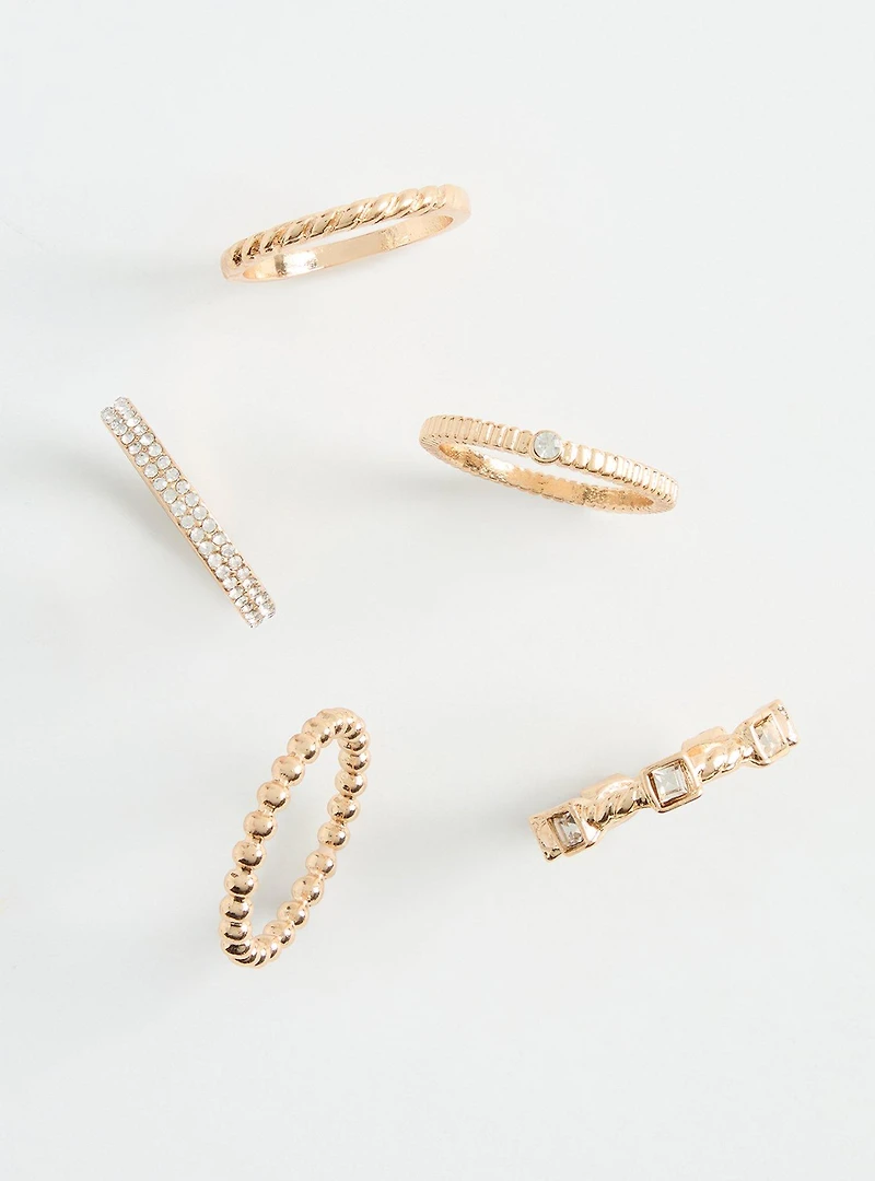 Stackable Stone Ring Set