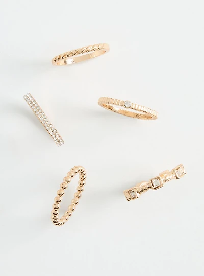 Stackable Stone Ring Set