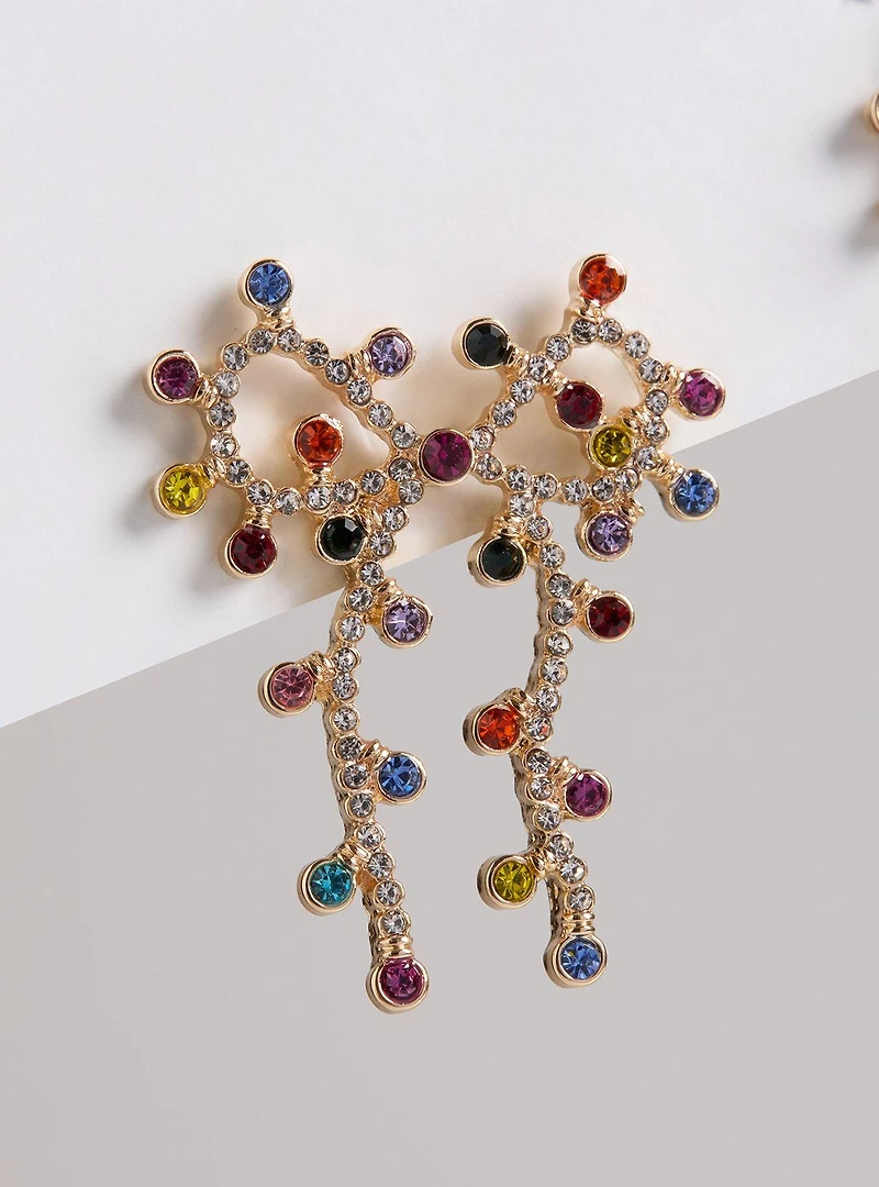 Holiday Lights Bow Statement Earrings