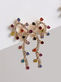 Holiday Lights Bow Statement Earrings