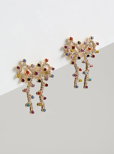Holiday Lights Bow Statement Earrings