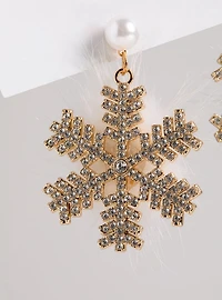 Snowflake Poof Statement Earrings