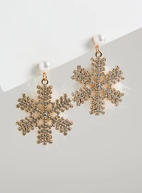 Snowflake Poof Statement Earrings
