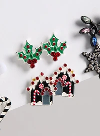 Dark Holiday Stud Earring Set