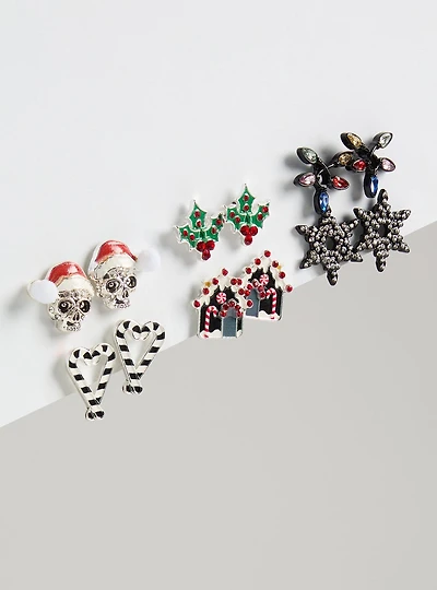 Dark Holiday Stud Earring Set