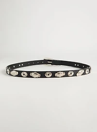 Antique Buckle Western Denim Belt