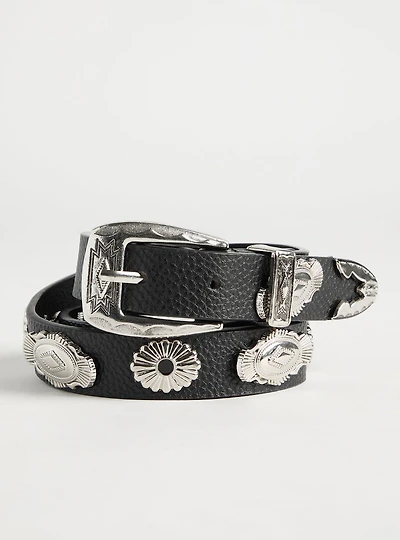 Antique Buckle Western Denim Belt