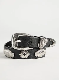 Antique Buckle Western Denim Belt