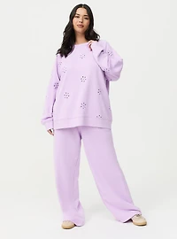 Eyelet Relaxed Sweatshirt