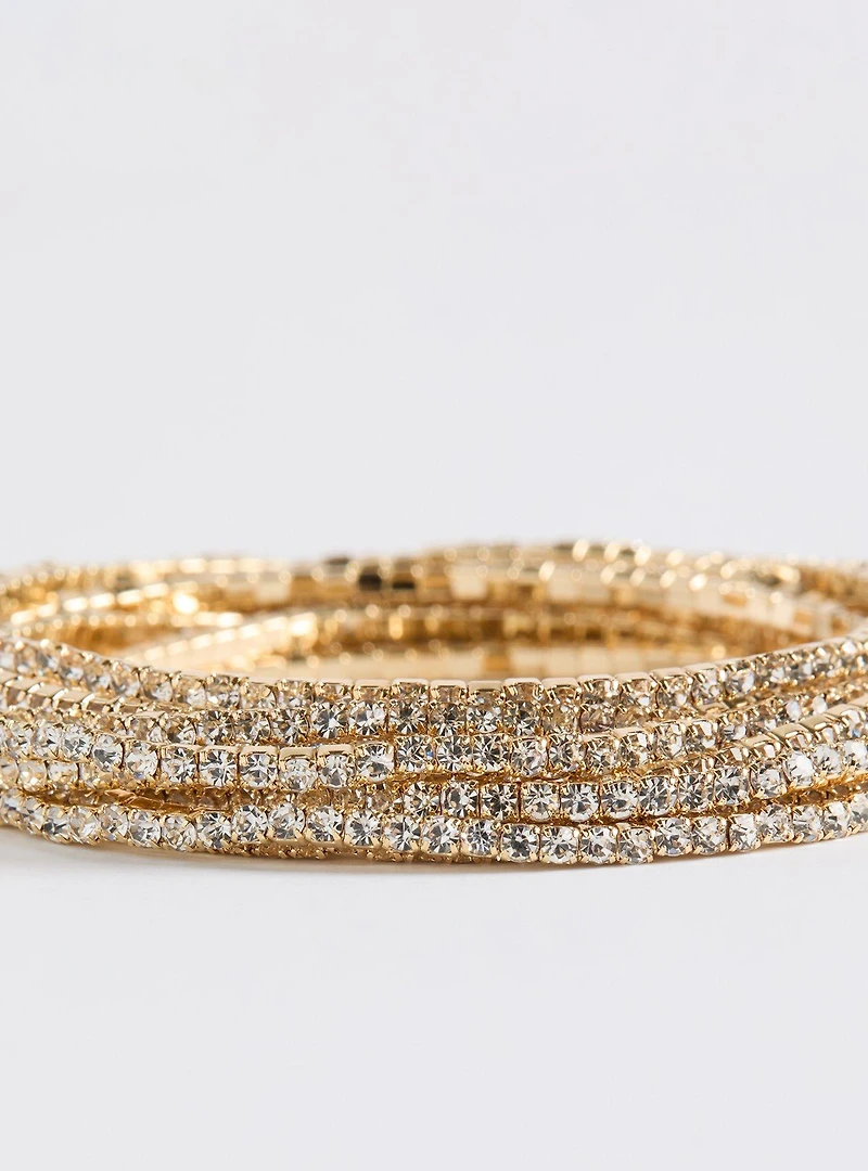 Micro Rhinestone Stretch Bracelet