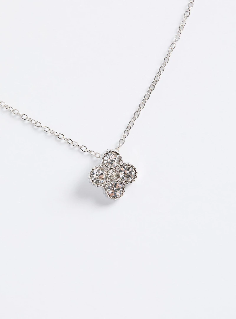 Pave Clover Necklace