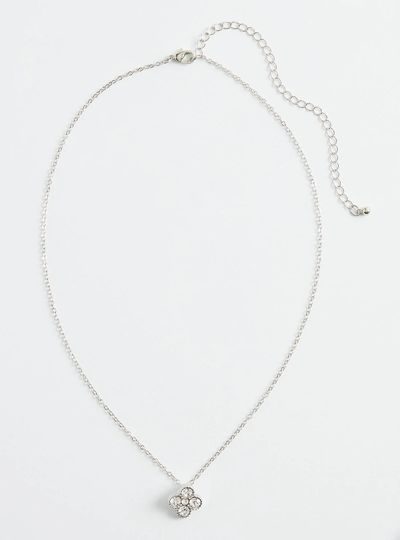 Pave Clover Necklace