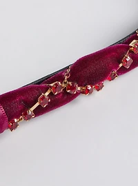 Velvet Bejeweled Headband Set